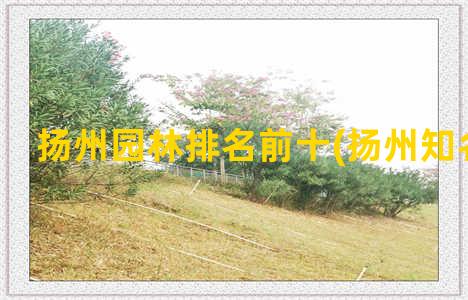 扬州园林排名前十(扬州知名园林)